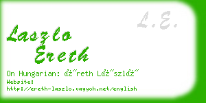 laszlo ereth business card